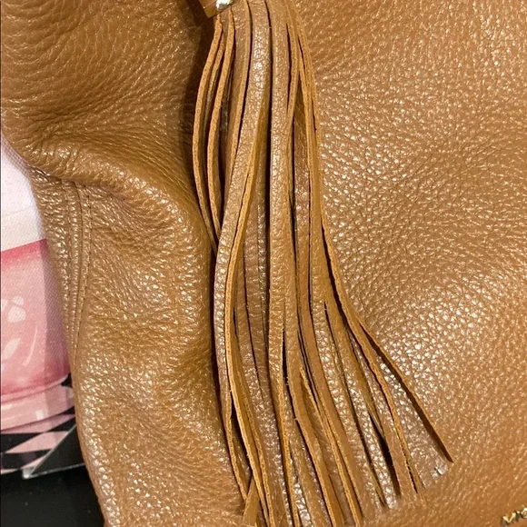 Michael Kors Brown Shoulder Bag with Tassel Detail